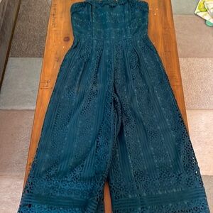 EUC Anthropologie (Greylin brand) teal strapless romper size smalll